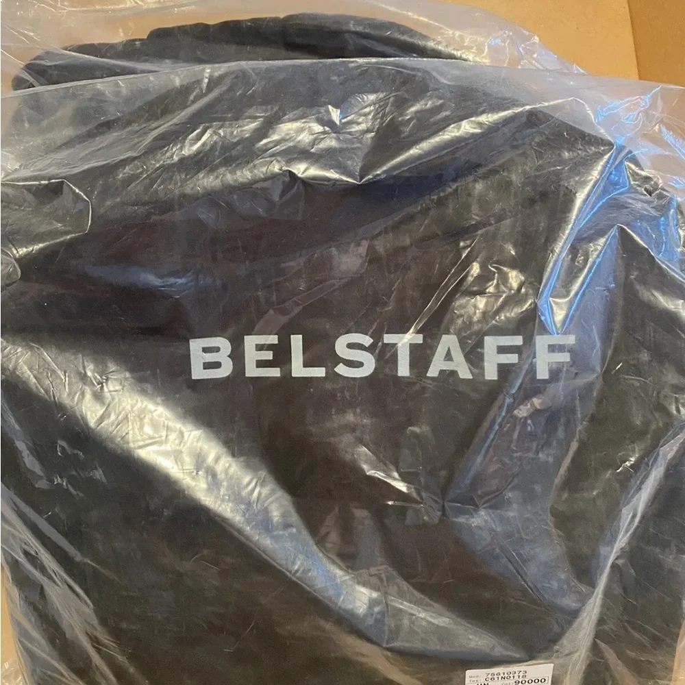 BELSTAFF Colonial Briefcase Soft-Black Canvas & Leather w/Dustbag - NWT